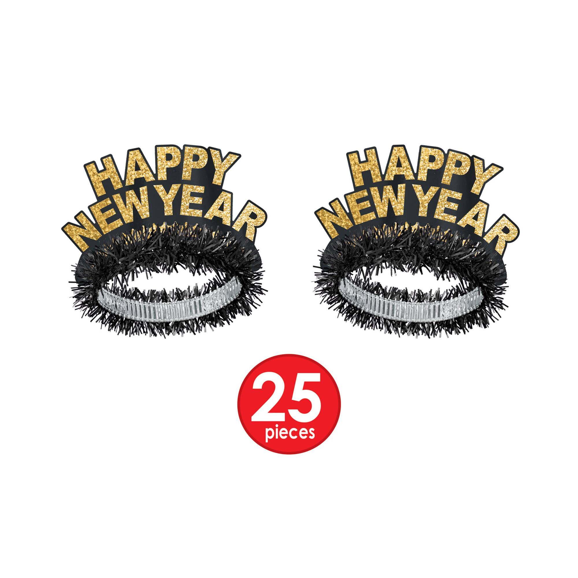 Beistle Black & Gold New Year Manhattan Party Favor Kit for 50